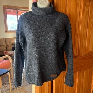 Cozy Navy Merino Wool Turtleneck Sweater